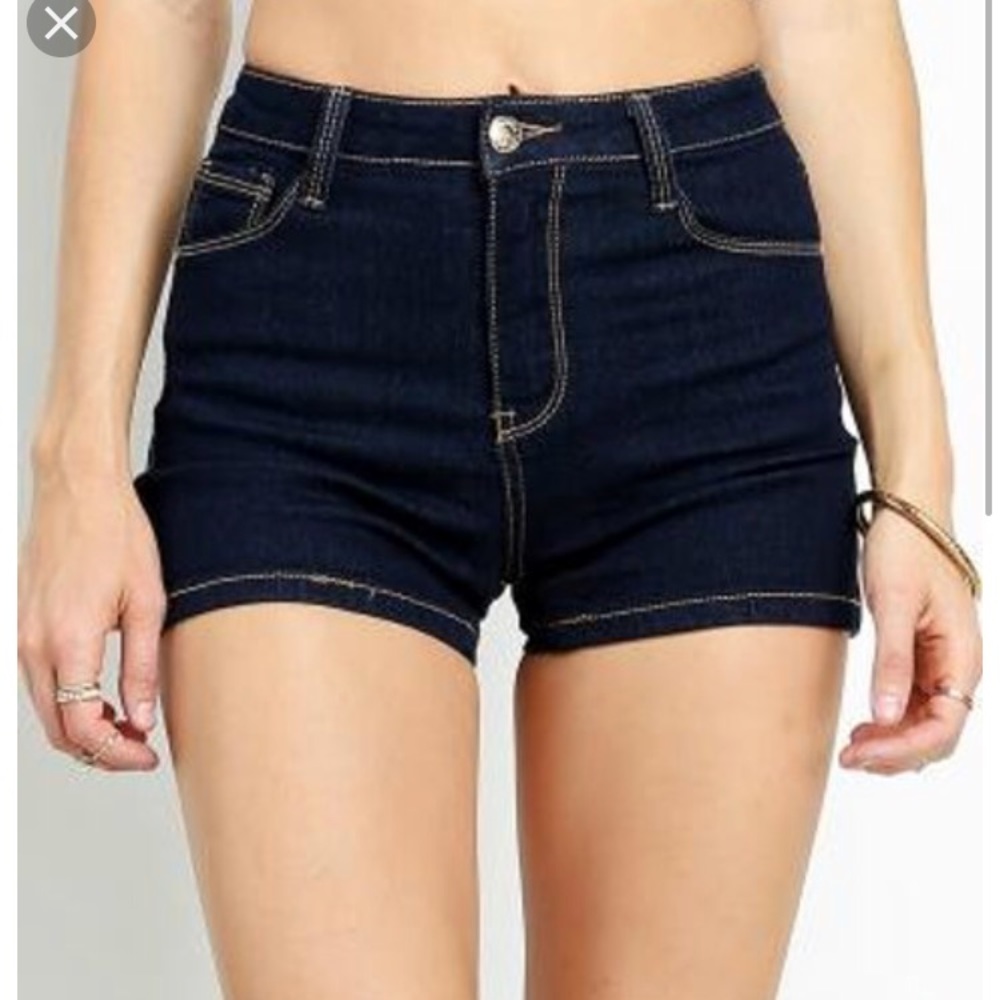 Super high rise denim shorts by Blank NYC